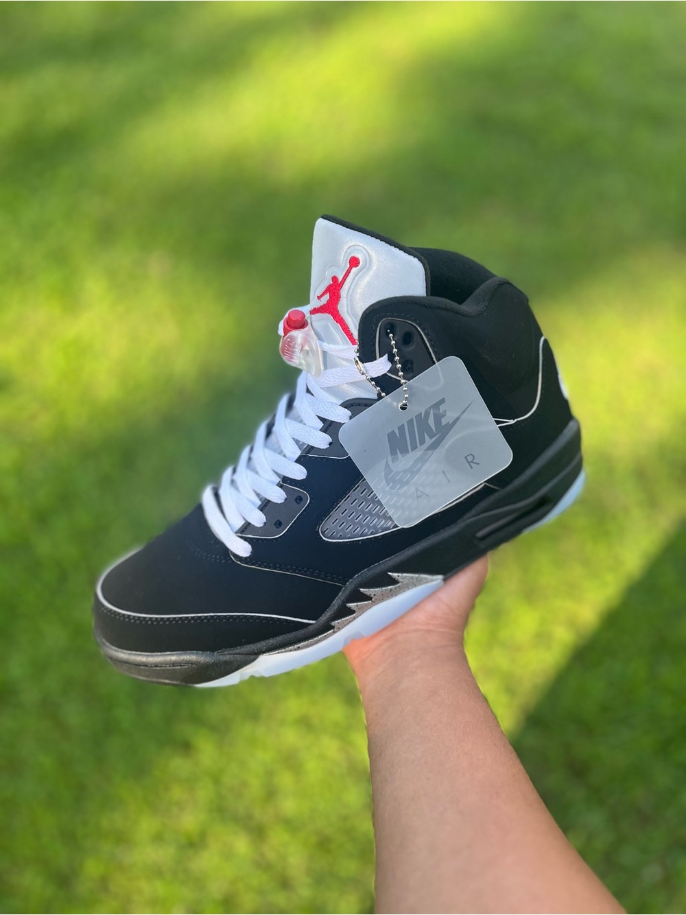 Nike Air Jordan 5 Metallic Black Size 10